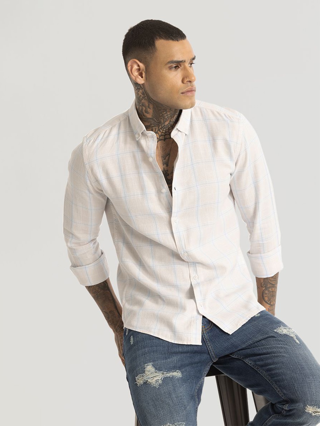 Snitch Men Smart Button-Down Collar Buffalo Checked Cotton Slim Fit Casual Shirt, Peach
Snitch Men Smart Button-Down Collar Buffalo Checked Cotton Slim Fit Casual Shirt, Peach