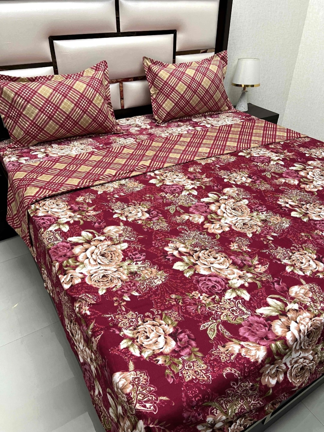Pure Decor Maroon Floral Cotton Double King Comforter With Bedsheet & 2 Pillow Covers
Pure Decor Maroon Floral Cotton Double King Comforter With Bedsheet & 2 Pillow Covers