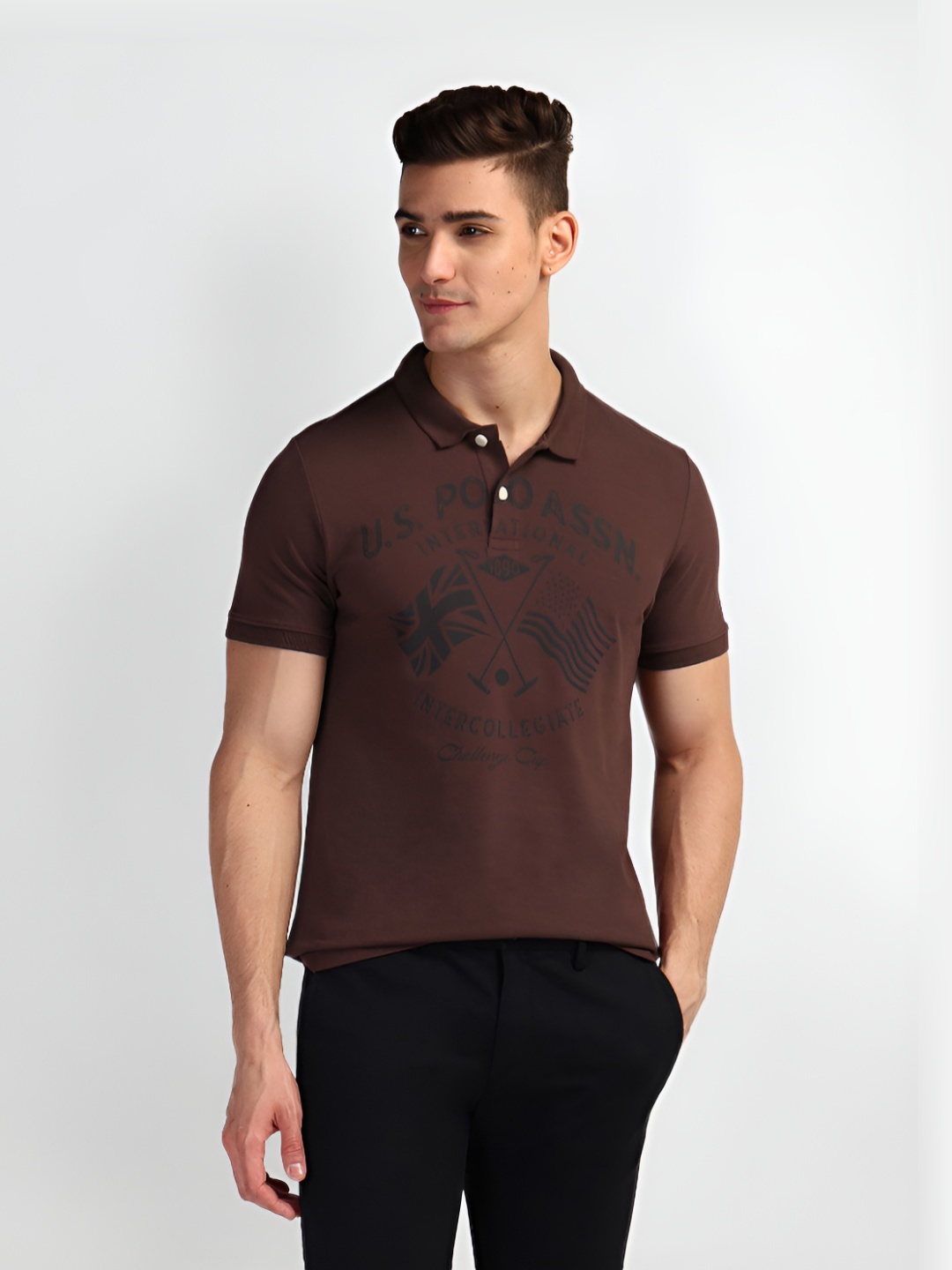 U.S. Polo Assn. Denim Co. Men Graphic Printed Polo Collar Cotton Slim Fit T-Shirt, Red
U.S. Polo Assn. Denim Co. Men Graphic Printed Polo Collar Cotton Slim Fit T-Shirt, Red