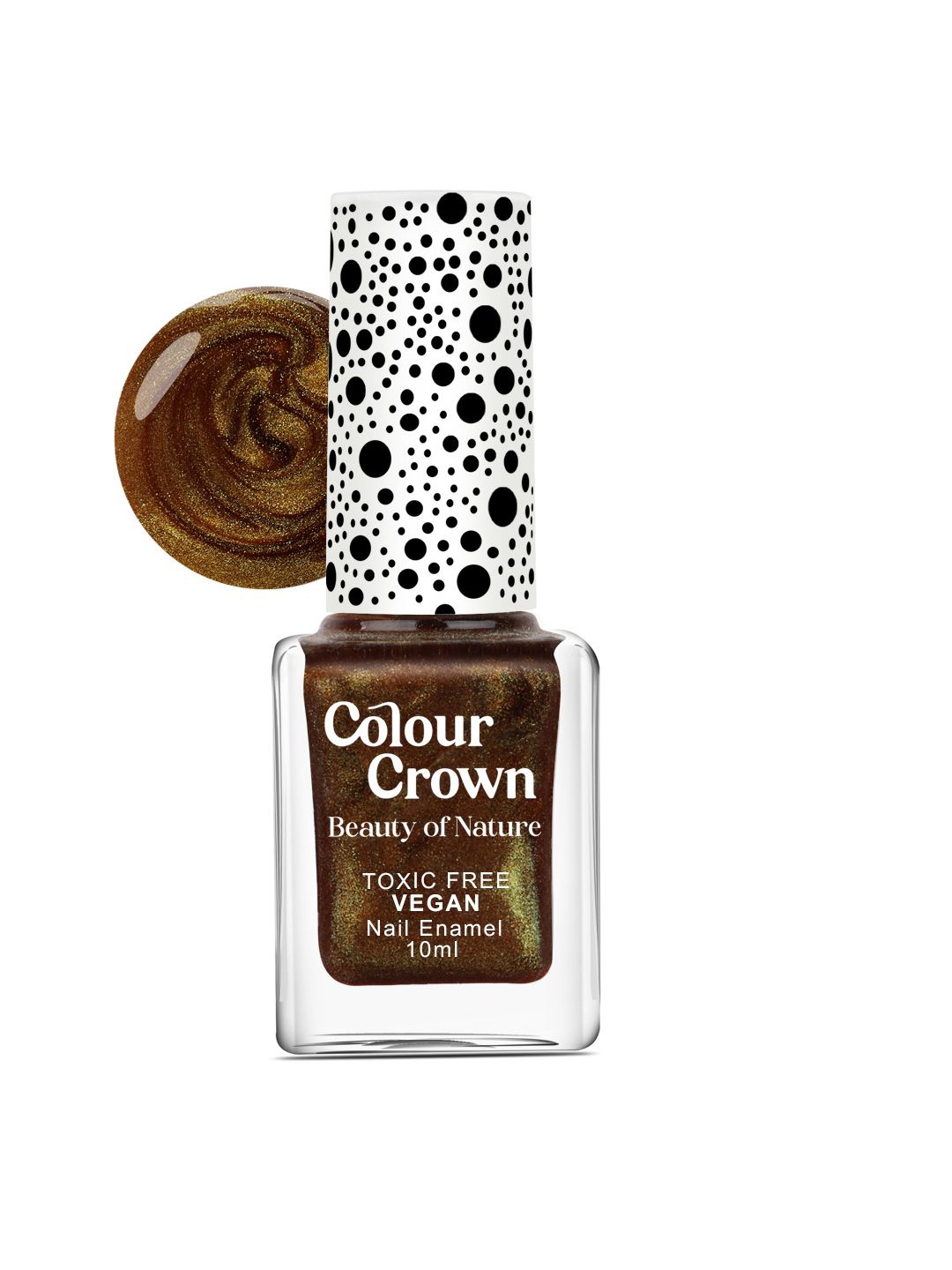 CROWN Toxic Free Longwear & Quick Drying Nail Enamel 10ml - Shimmery Brown C047., Metallic
CROWN Toxic Free Longwear & Quick Drying Nail Enamel 10ml - Shimmery Brown C047., Metallic