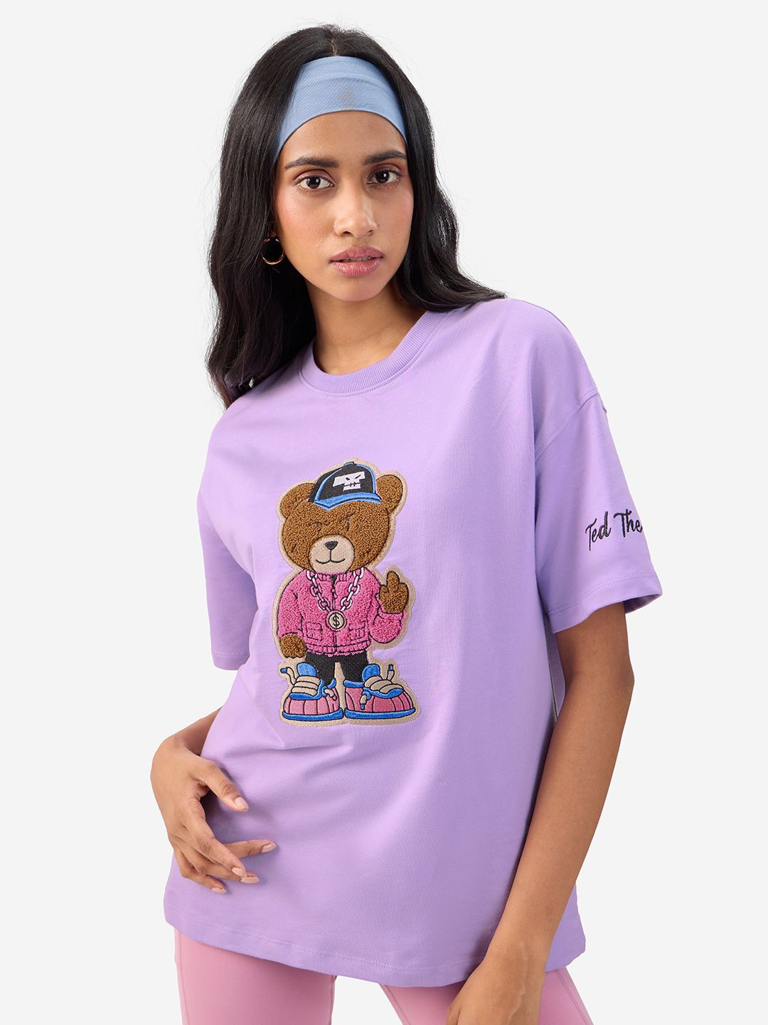 The Souled Store Women Graphic Printed Round Neck Cotton Oversized T-Shirt, Lavender
The Souled Store Women Graphic Printed Round Neck Cotton Oversized T-Shirt, Lavender