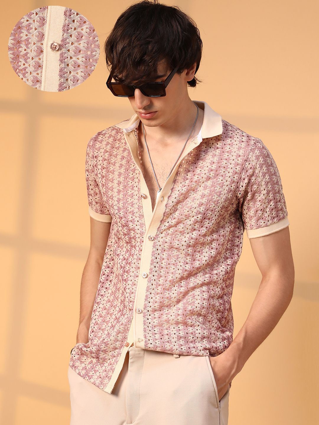Campus Sutra Men Comfort Spread Collar Conversational Printed Cotton Casual Shirt, Pink
Campus Sutra Men Comfort Spread Collar Conversational Printed Cotton Casual Shirt, Pink