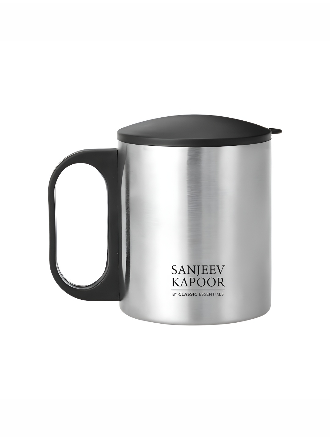 Classic Essentials Silver-Toned & Black Solid Stainless Steel Matte Mugs Set of Cups and Mugs
Classic Essentials Silver-Toned & Black Solid Stainless Steel Matte Mugs Set of Cups and Mugs