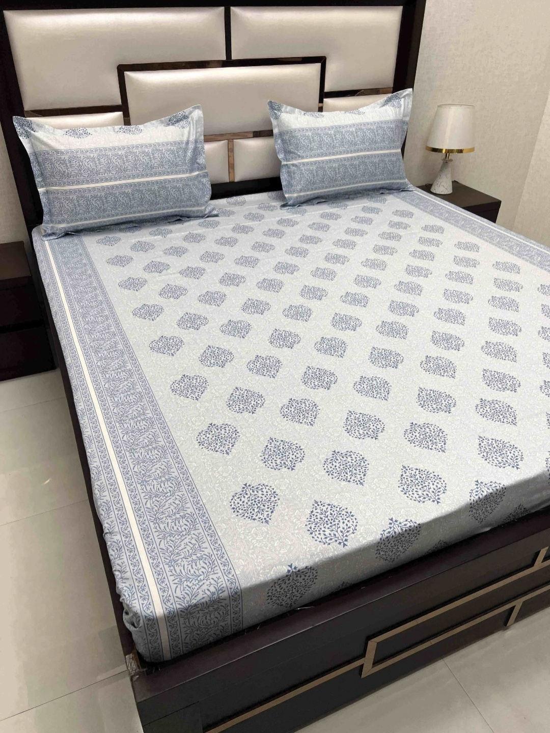 Pure Decor Royal Passion Blue Ethnic Motifs 350 TC Queen Bedsheet with 2 Pillow Covers
Pure Decor Royal Passion Blue Ethnic Motifs 350 TC Queen Bedsheet with 2 Pillow Covers