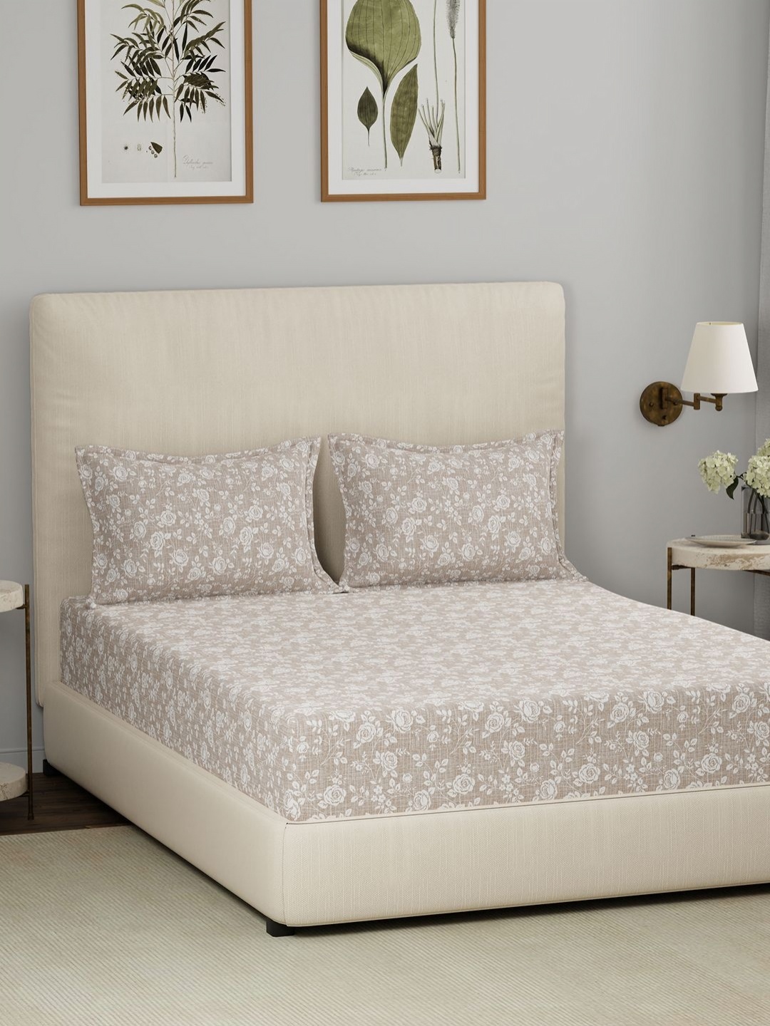 MASPAR Eclectic Garden Brown Printed 144TC Cotton Fitted Queen Bedsheet & 2 Pillow Covers
MASPAR Eclectic Garden Brown Printed 144TC Cotton Fitted Queen Bedsheet & 2 Pillow Covers