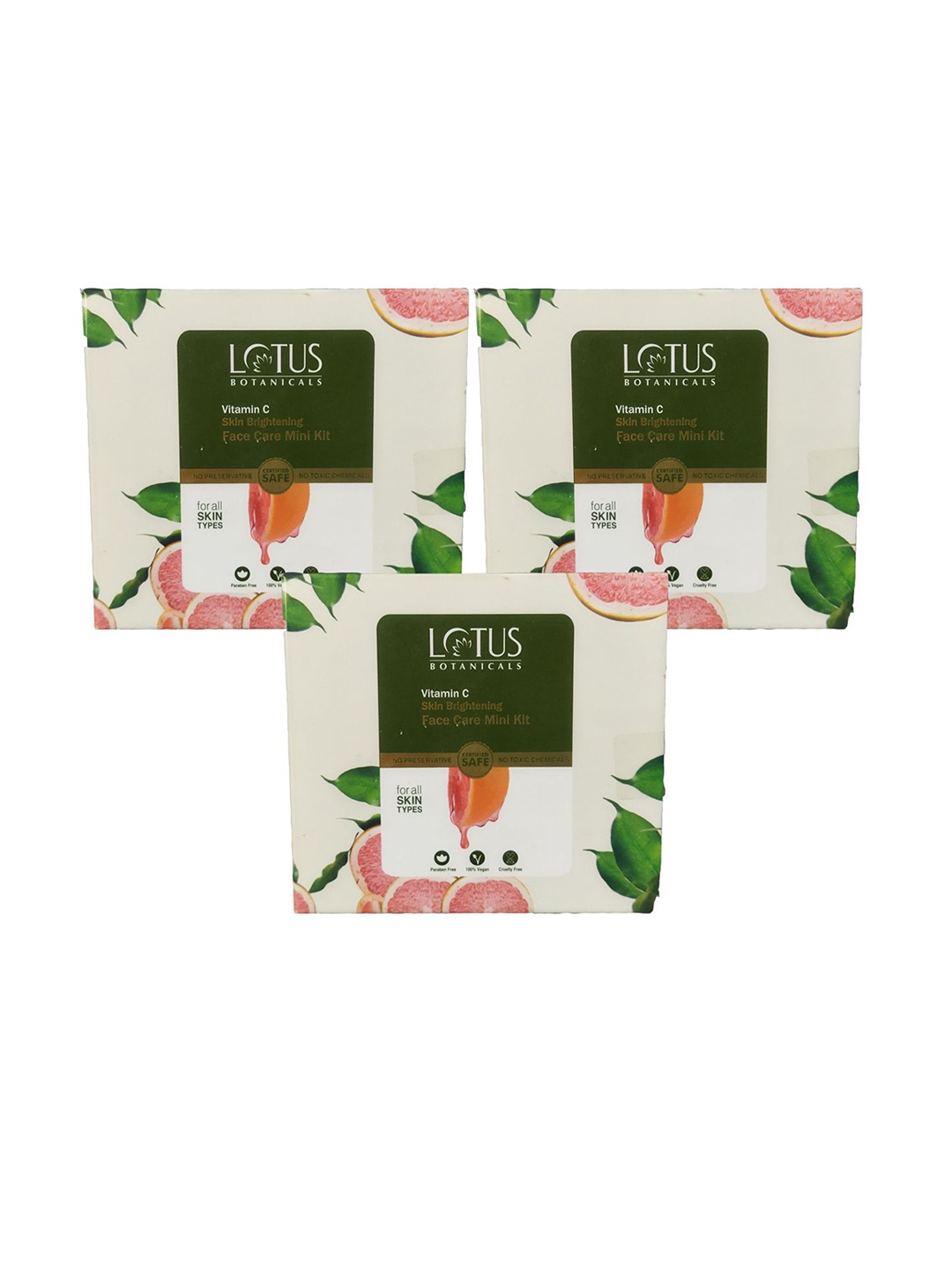 Lotus Botanicals Set of 3 Skin Brightening Vitamin C Face Care Mini Kit- 7g Each, White
Lotus Botanicals Set of 3 Skin Brightening Vitamin C Face Care Mini Kit- 7g Each, White