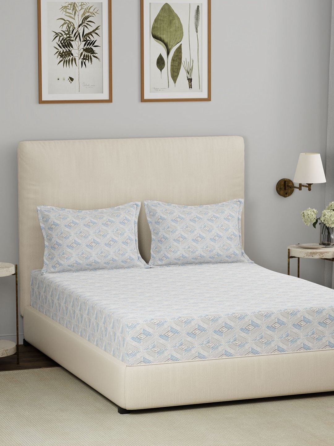 MASPAR Eclectic Garden Blue Printed 144TC Cotton Fitted Single Bedsheet & Pillow Cover
MASPAR Eclectic Garden Blue Printed 144TC Cotton Fitted Single Bedsheet & Pillow Cover