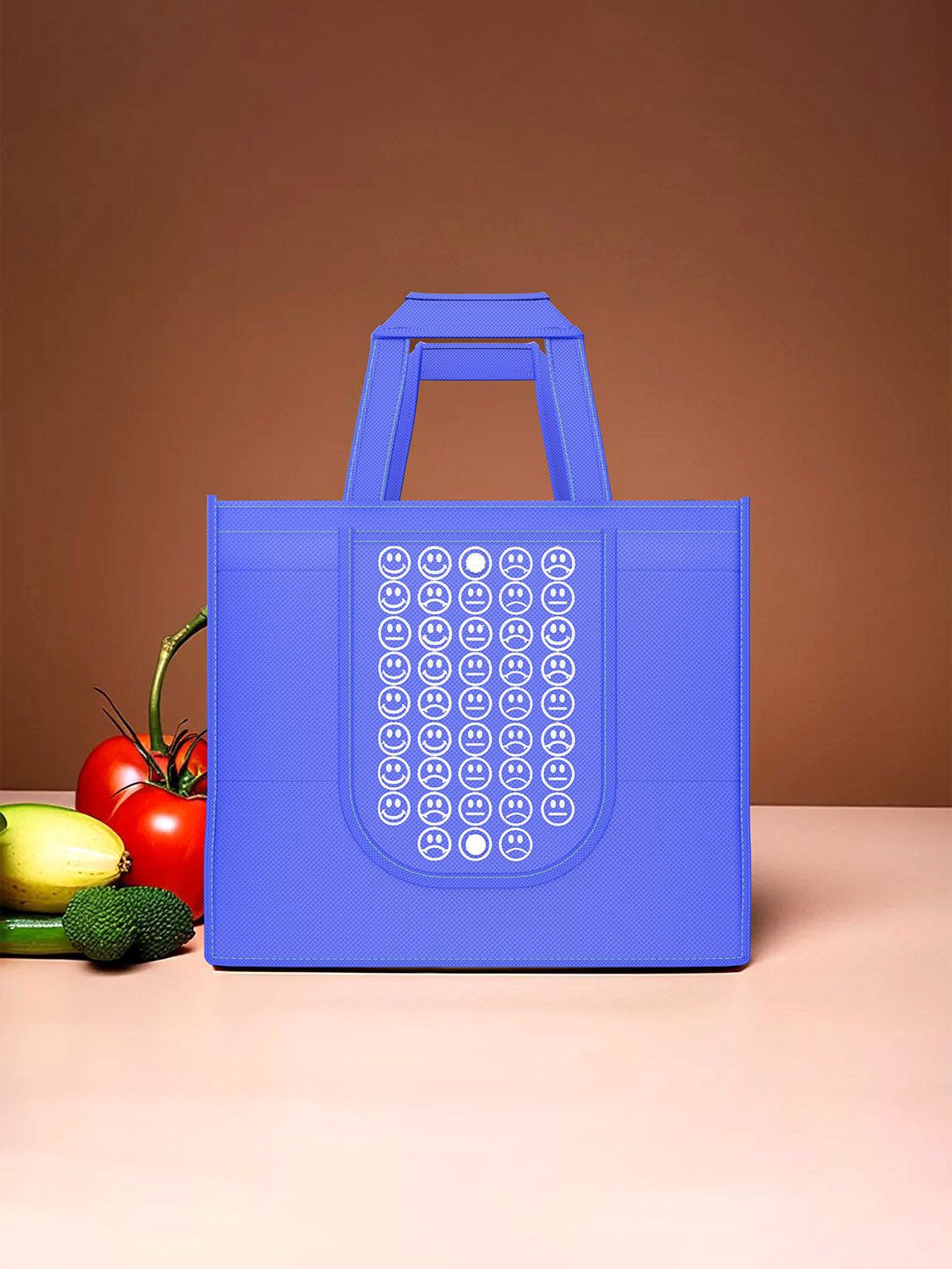 Kuber Industries Set of 8 Smiley Printed Lightweight Foldable & Reusable Shopping Bags, Blue
Kuber Industries Set of 8 Smiley Printed Lightweight Foldable & Reusable Shopping Bags, Blue