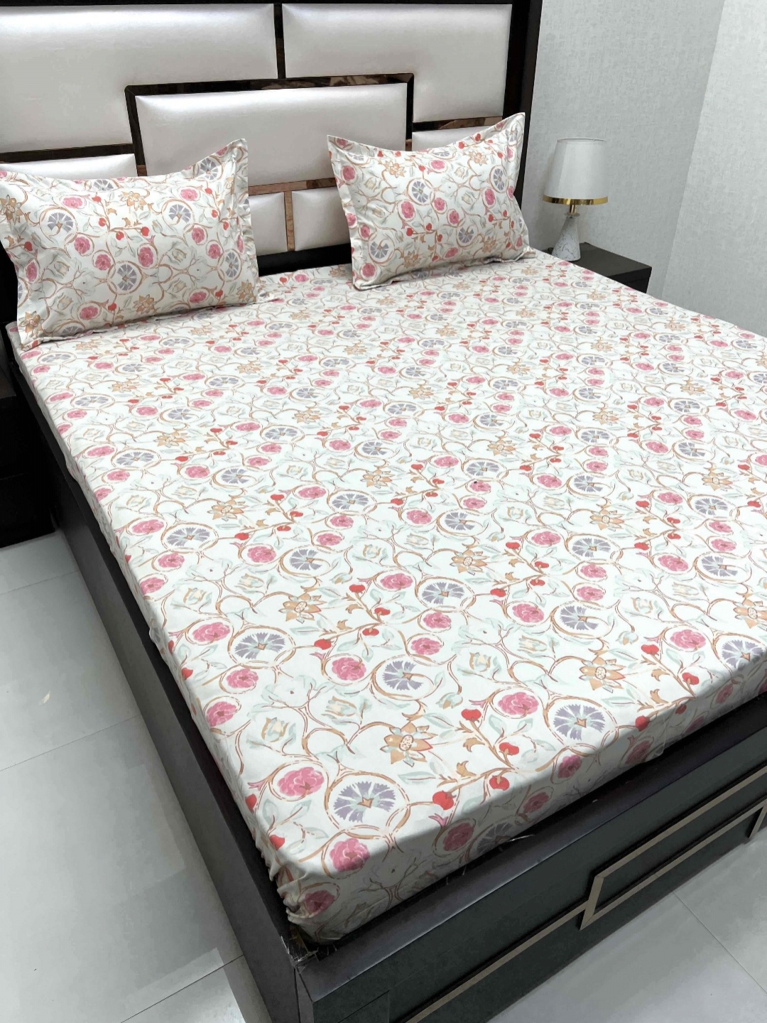 Pure Decor Amulya White Floral 300 TC Pure Cotton Queen Bedsheet With 2 Pillow Covers
Pure Decor Amulya White Floral 300 TC Pure Cotton Queen Bedsheet With 2 Pillow Covers