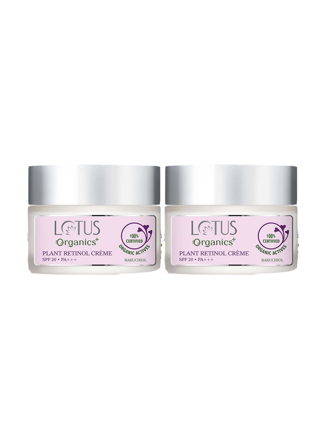 Lotus Organics+ Set Of 2 Bakuchiol Plant Retinol Moisturizing Face Cream- 50g Each, Purple
Lotus Organics+ Set Of 2 Bakuchiol Plant Retinol Moisturizing Face Cream- 50g Each, Purple