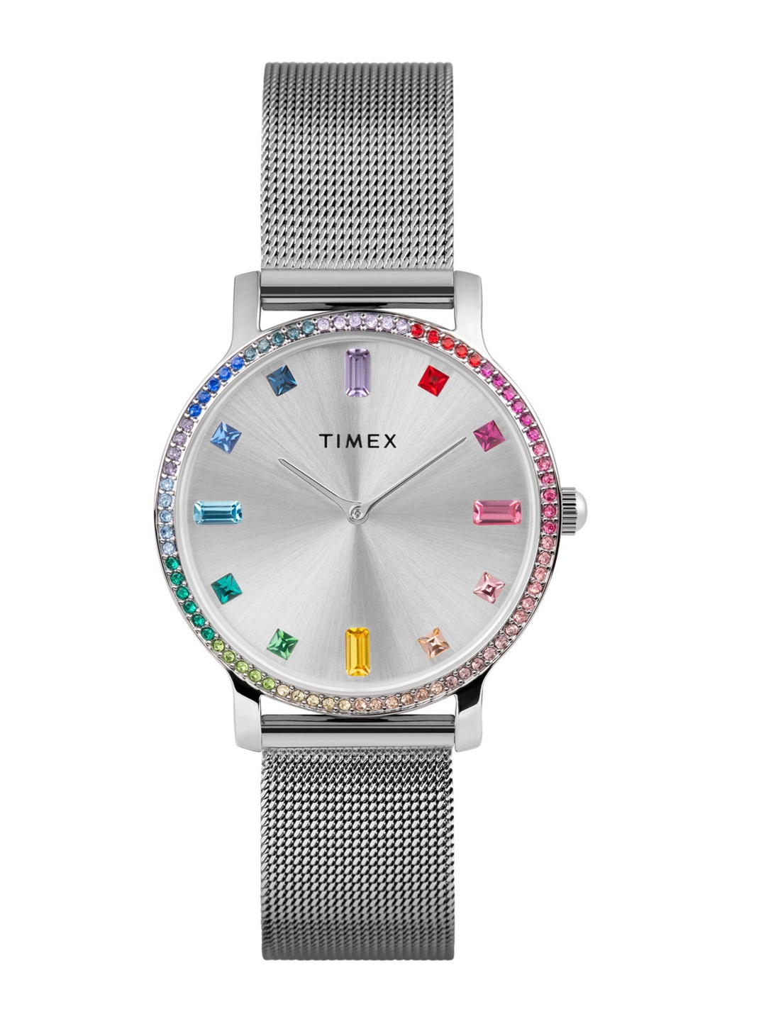 Timex Women Brass Embellished Dial & Stainless Steel Bracelet Style Straps Analogue Watch TW2W19100UJ, Silver
Timex Women Brass Embellished Dial & Stainless Steel Bracelet Style Straps Analogue Watch TW2W19100UJ, Silver