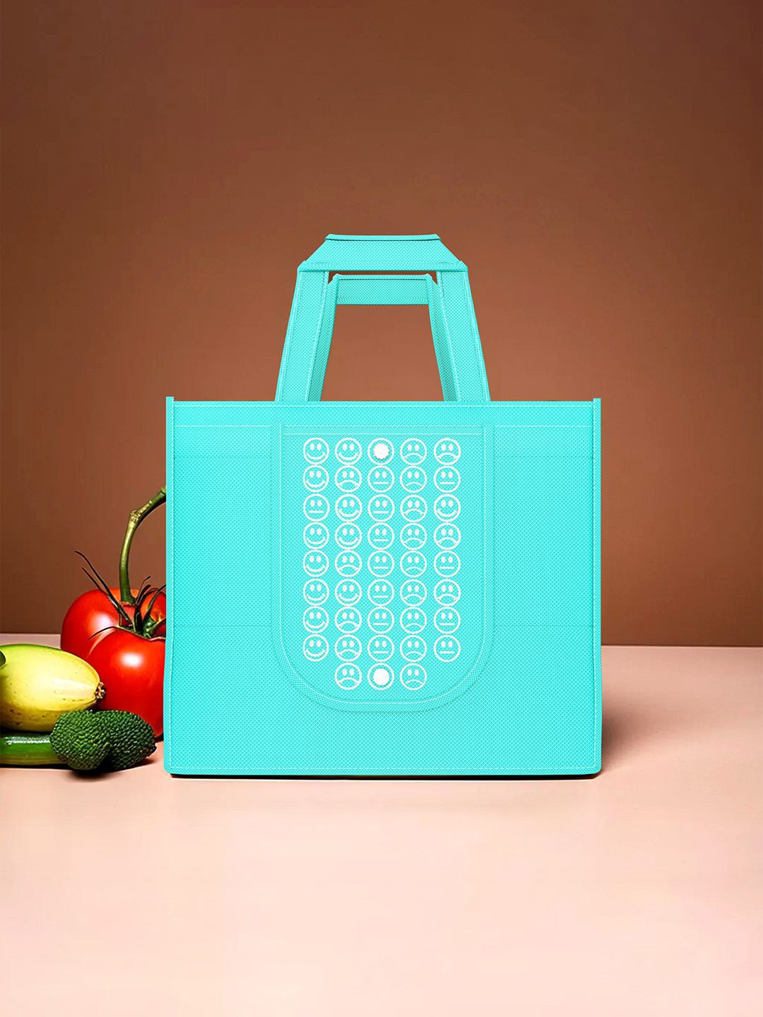 Kuber Industries Set of 12 Smiley Printed Lightweight Foldable & Reusable Shopping Bags, Blue
Kuber Industries Set of 12 Smiley Printed Lightweight Foldable & Reusable Shopping Bags, Blue