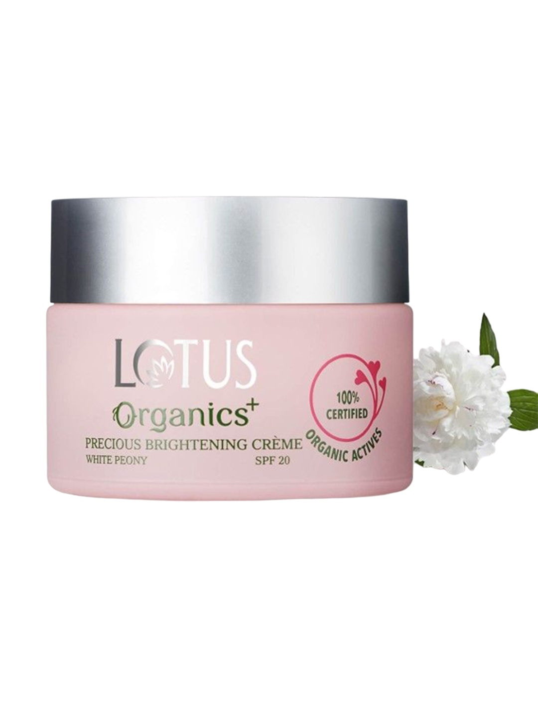 Lotus Organics+ Precious SPF 20 Brightening Cream With White Peony For Pigmentation - 50g, Pink
Lotus Organics+ Precious SPF 20 Brightening Cream With White Peony For Pigmentation - 50g, Pink