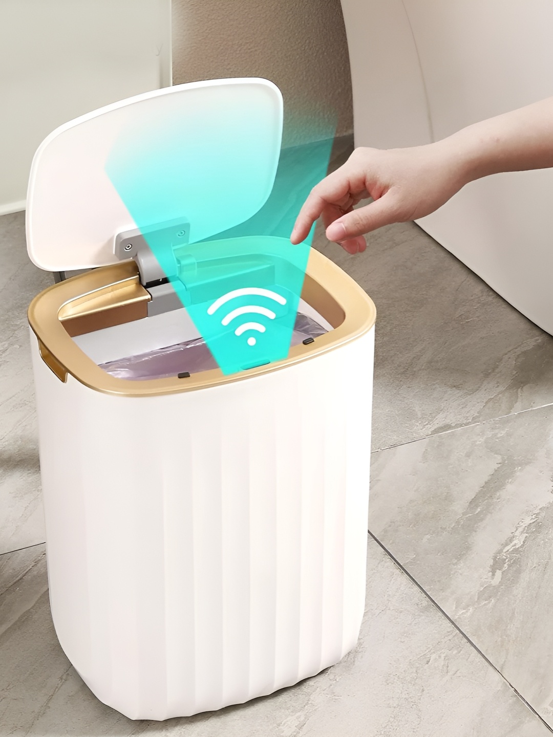 The Better Home White Self-Design Stainless Steel Automatic Smart Sensor Dustbins 12 L
The Better Home White Self-Design Stainless Steel Automatic Smart Sensor Dustbins 12 L