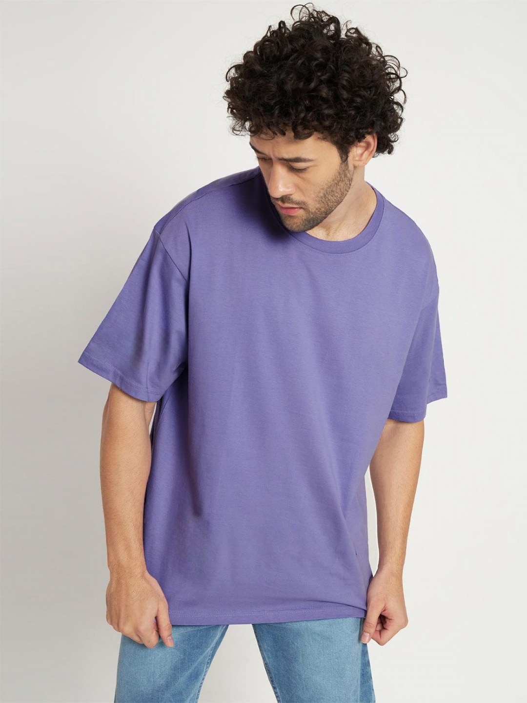 COMICSENSE Men Printed Drop-Shoulder Sleeves Pure Cotton Bio Finish Raw Edge T-shirt, Purple
COMICSENSE Men Printed Drop-Shoulder Sleeves Pure Cotton Bio Finish Raw Edge T-shirt, Purple