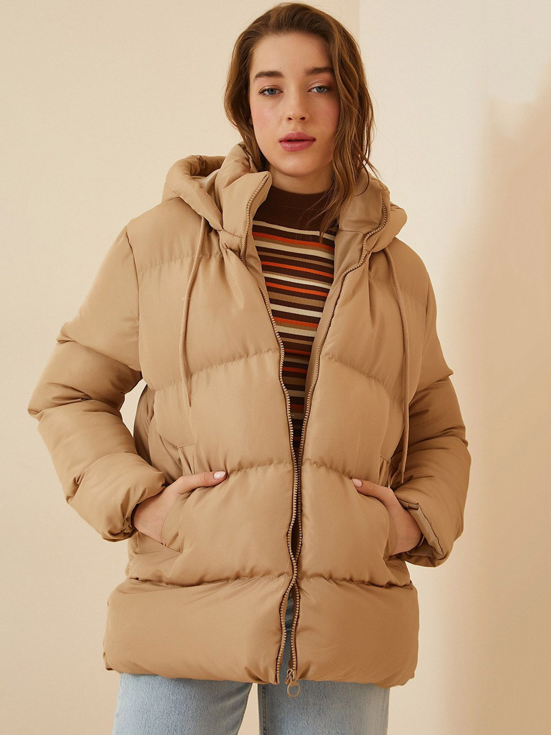 Happiness istanbul Quilted Jacket, Beige
Happiness istanbul Quilted Jacket, Beige