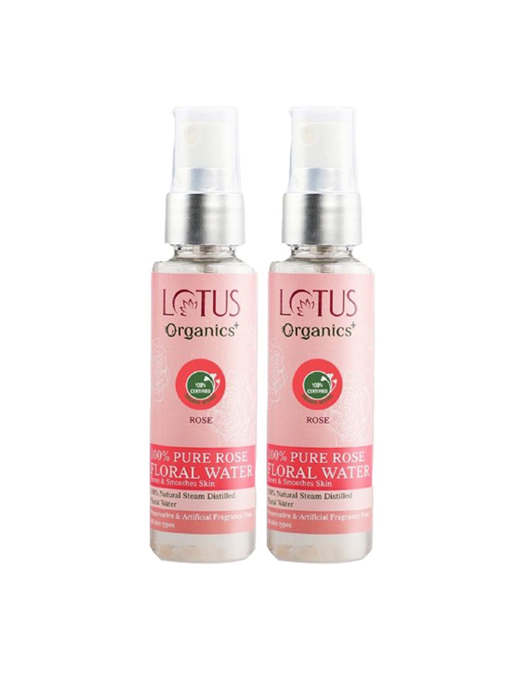 Lotus Organics+ Set Of 2Pure Rose Floral Water For Soothes & Calms Irritation-50ml Each, Pink
Lotus Organics+ Set Of 2Pure Rose Floral Water For Soothes & Calms Irritation-50ml Each, Pink