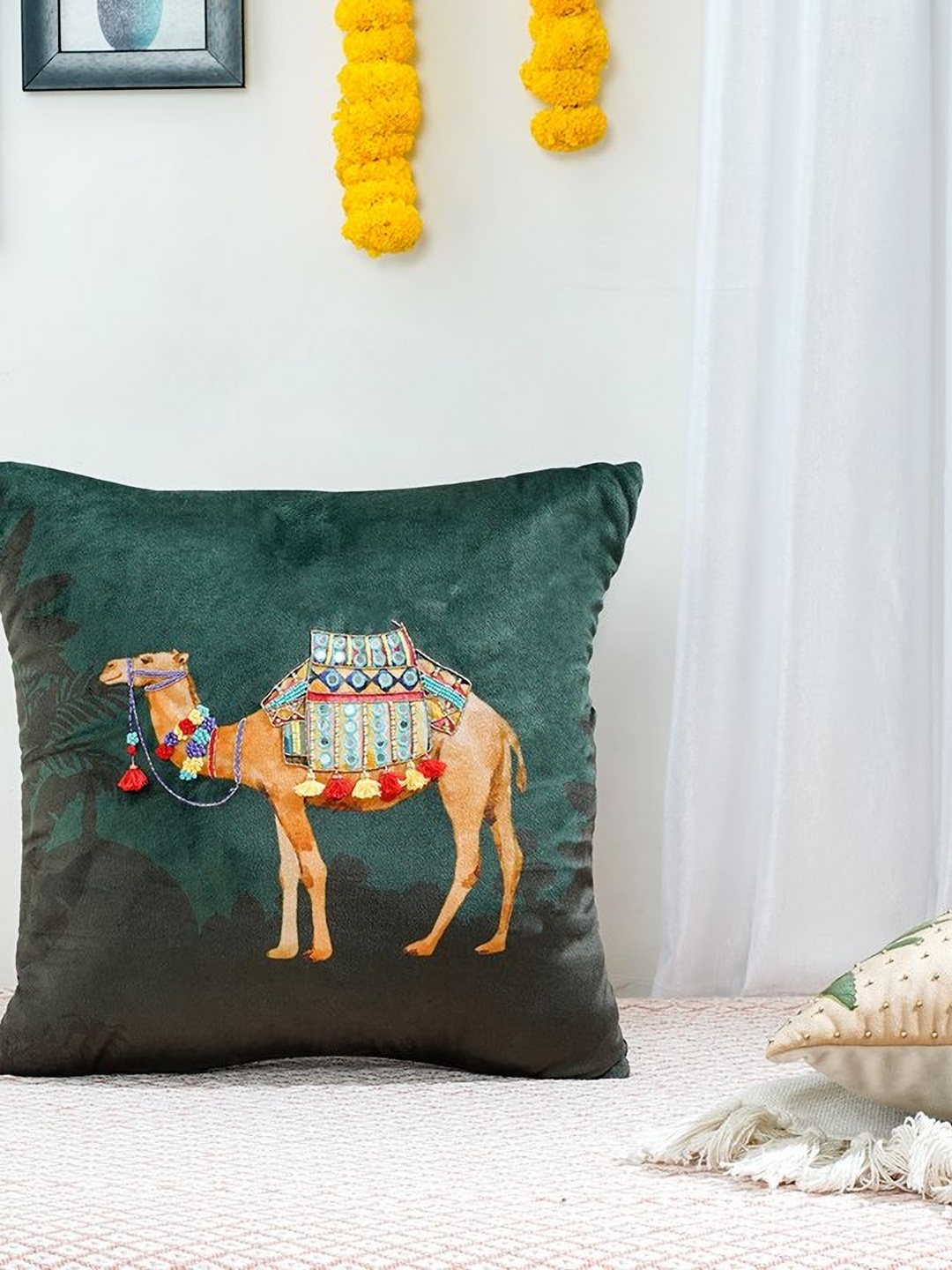 Mid July Home Royal Opulence Teal Ethnic Motifs Embellished Velvet Square Cushion Cover
Mid July Home Royal Opulence Teal Ethnic Motifs Embellished Velvet Square Cushion Cover
