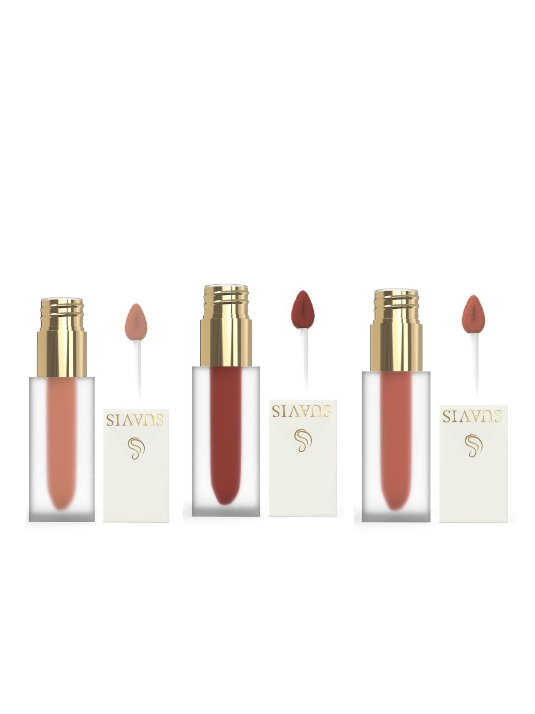 SUAVIS Set Of 3 Matte Liquid Long Lasting Lipstick - 8gm - 202, 205, 207, Brown
SUAVIS Set Of 3 Matte Liquid Long Lasting Lipstick - 8gm - 202, 205, 207, Brown