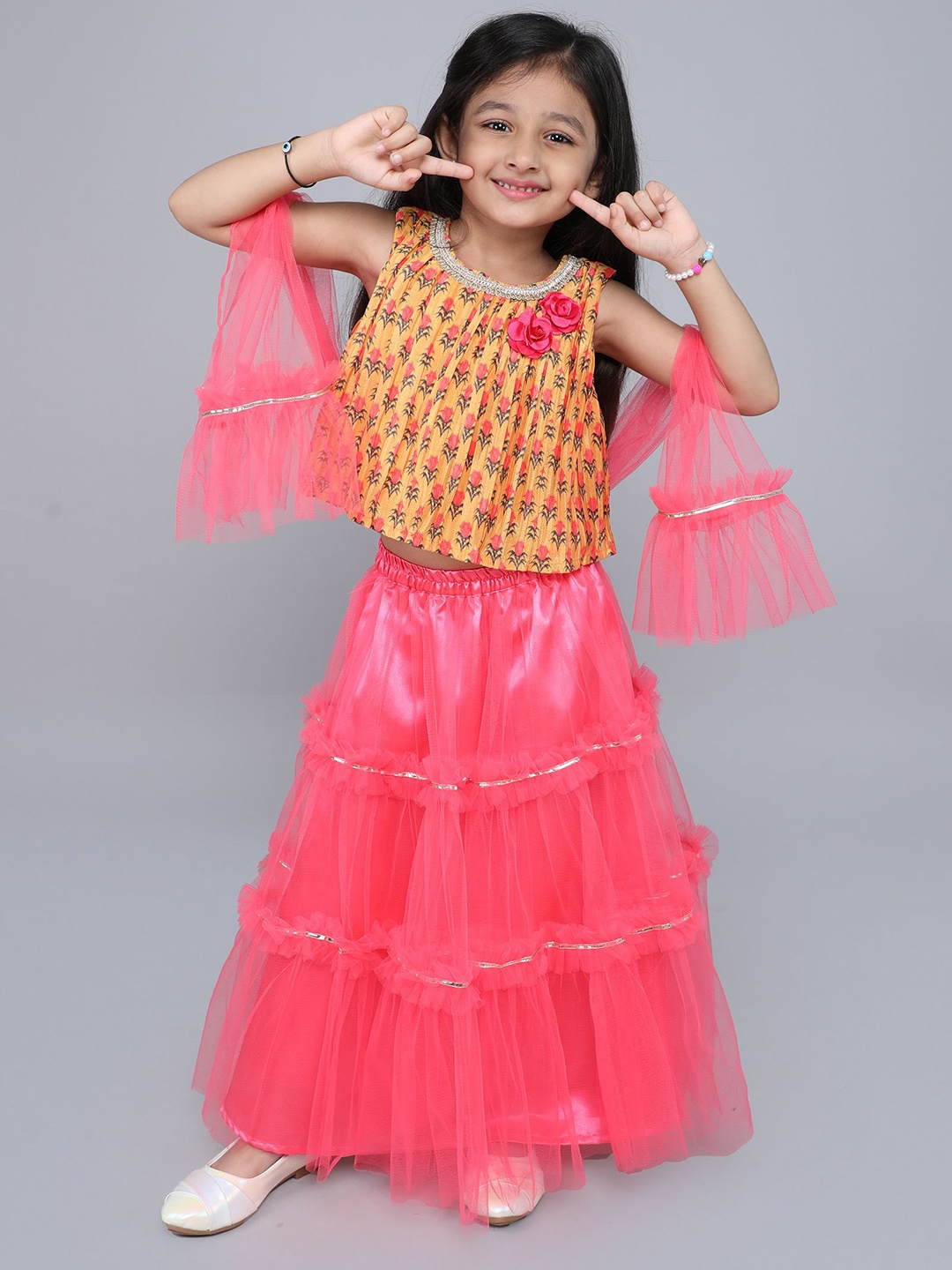 MANY FROCKS & Girls Printed Gotta Patti Net Ready to Wear Lehenga Blouse With Dupatta, Yellow
MANY FROCKS & Girls Printed Gotta Patti Net Ready to Wear Lehenga Blouse With Dupatta, Yellow