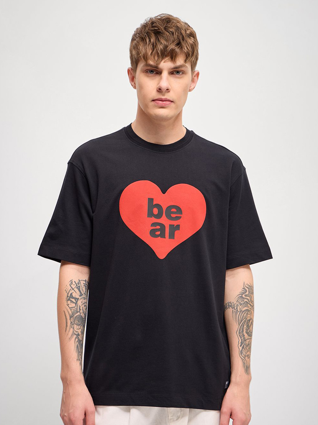 THE BEAR HOUSE Conversational Printed Drop Shoulder Sleeves Oversized Pure Cotton T-shirt, Black
THE BEAR HOUSE Conversational Printed Drop Shoulder Sleeves Oversized Pure Cotton T-shirt, Black