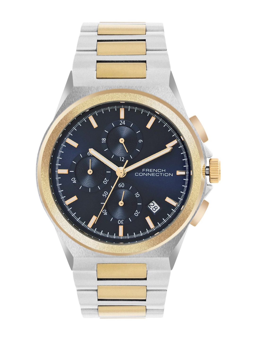 French Connection Men Patterned Dial & Stainless Steel Bracelet Style Straps Analogue Watch FCH02TM-U, Blue
French Connection Men Patterned Dial & Stainless Steel Bracelet Style Straps Analogue Watch FCH02TM-U, Blue