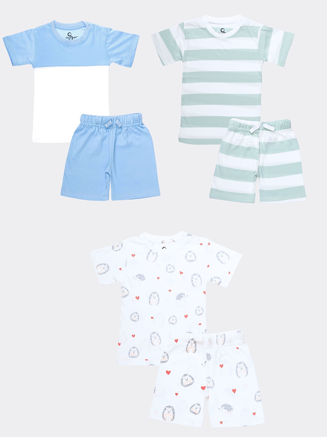 Orange Sugar Kids Pack Of 3 Printed Round Neck Pure Cotton T-shirt with Shorts, White
Orange Sugar Kids Pack Of 3 Printed Round Neck Pure Cotton T-shirt with Shorts, White