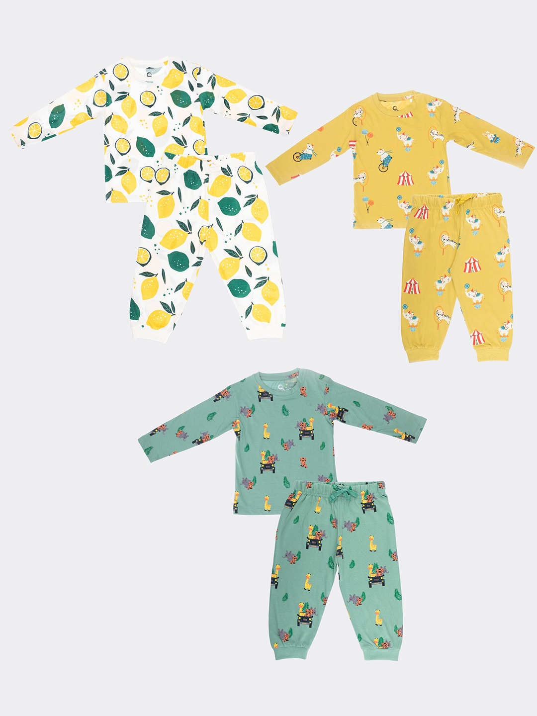Orange Sugar Kids Pack Of 3 Printed Round Neck Pure Cotton T-shirt with Pyjamas, White
Orange Sugar Kids Pack Of 3 Printed Round Neck Pure Cotton T-shirt with Pyjamas, White