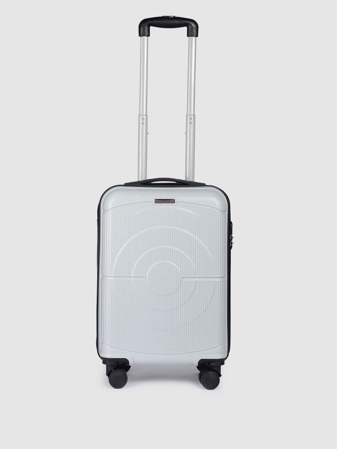 Teakwood Leathers Concentrix 360 Degree Rotation Hard-Sided Cabin-Sized Trolley Bag 38 L, Silver
Teakwood Leathers Concentrix 360 Degree Rotation Hard-Sided Cabin-Sized Trolley Bag 38 L, Silver