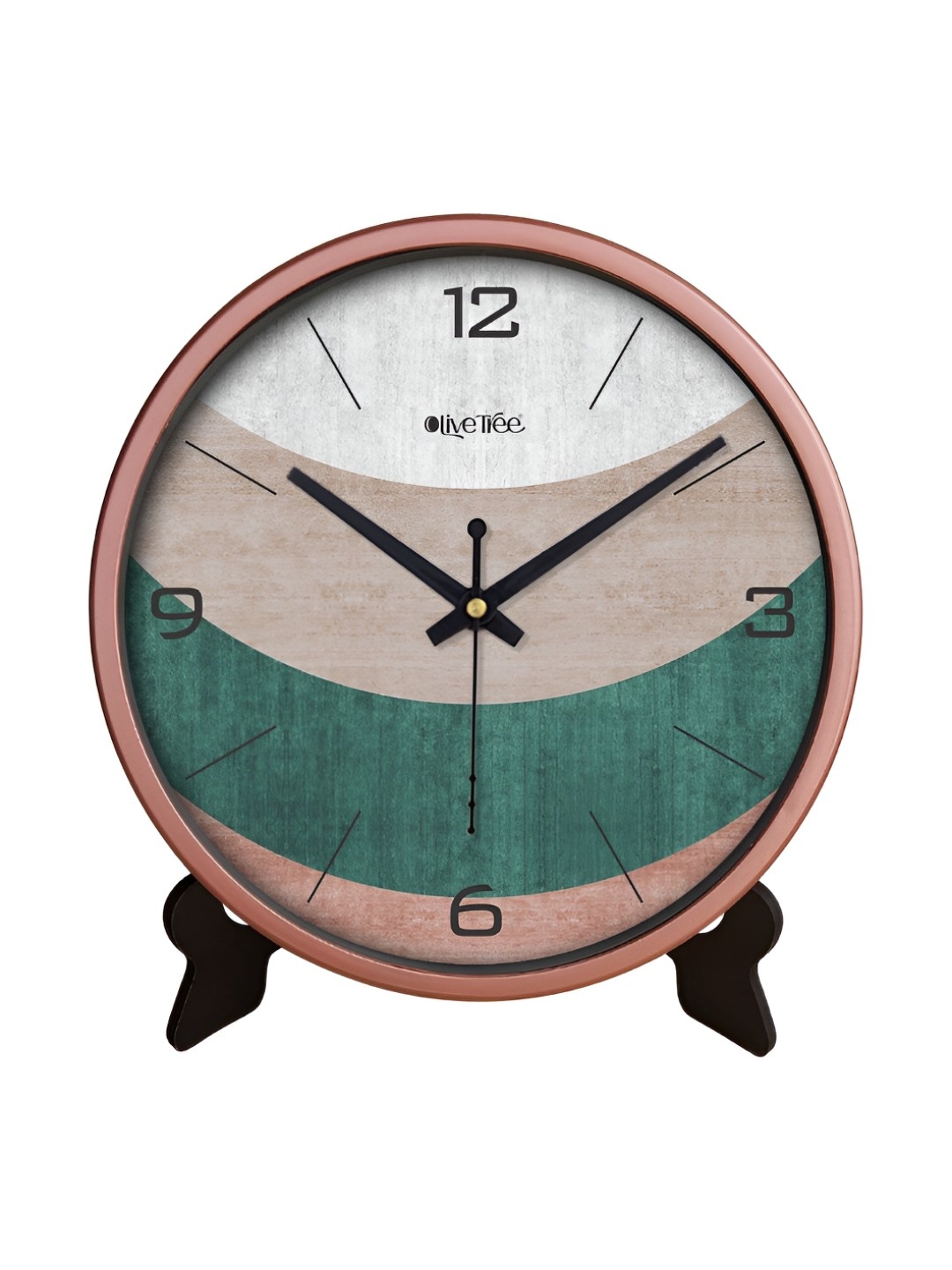 OLIVE TREE Copper-Toned & Black Printed Contemporary Round Shaped Analogue Table Clock
OLIVE TREE Copper-Toned & Black Printed Contemporary Round Shaped Analogue Table Clock