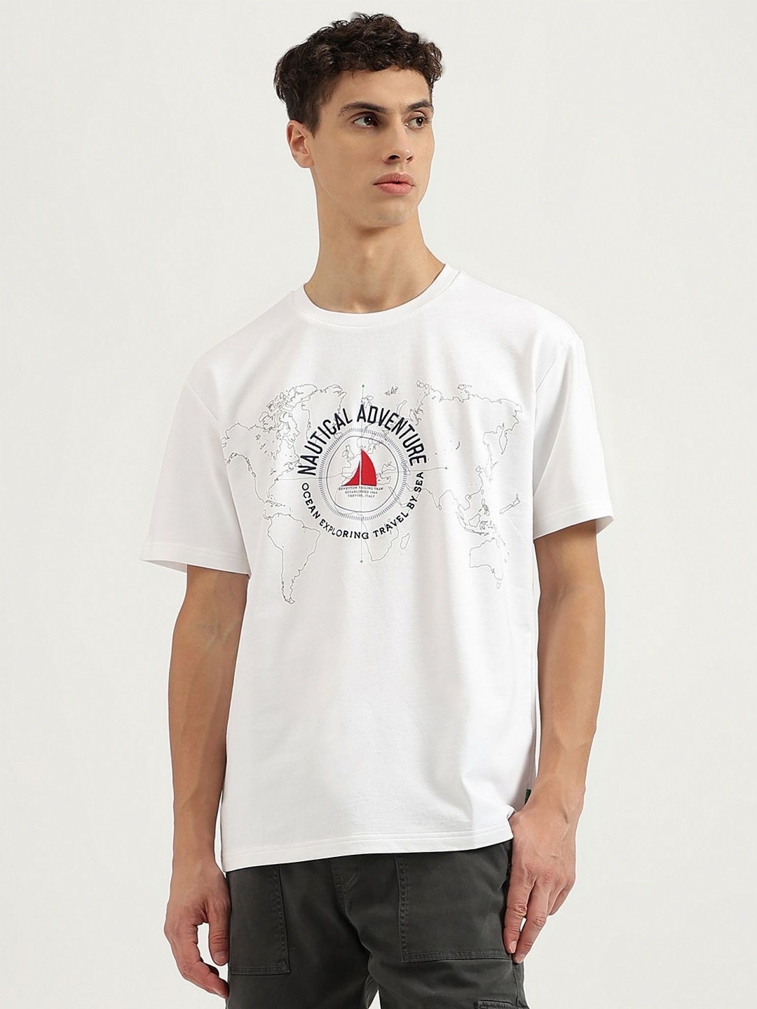 United Colors of Benetton Men Graphic Printed Round Neck Pure Cotton T-shirt, White
United Colors of Benetton Men Graphic Printed Round Neck Pure Cotton T-shirt, White