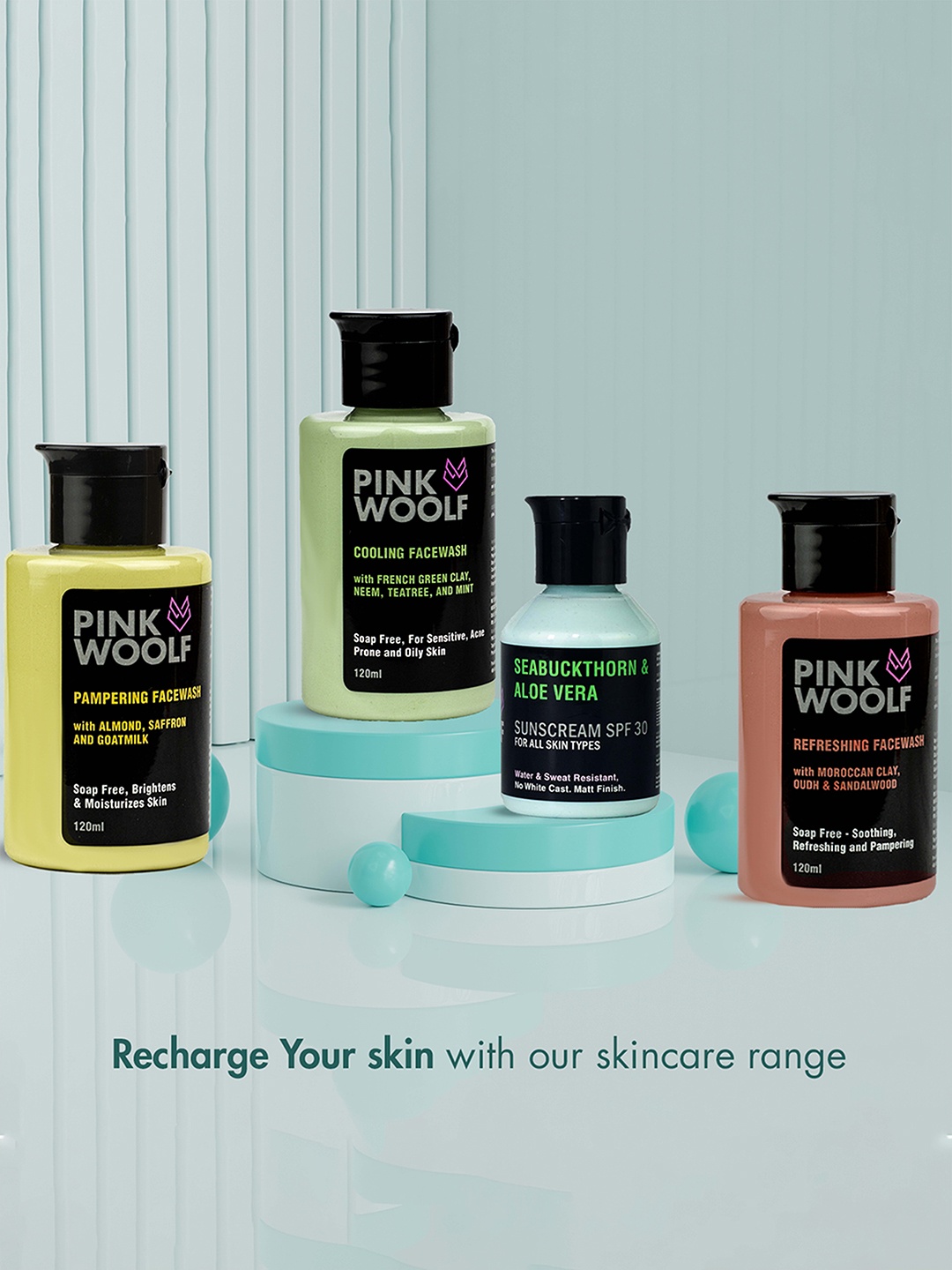 PINK WOOLF 4 Pcs Pampering Face Care Kit, Remove Oil, Dirt, and Moisturize Your Skin, Green
PINK WOOLF 4 Pcs Pampering Face Care Kit, Remove Oil, Dirt, and Moisturize Your Skin, Green