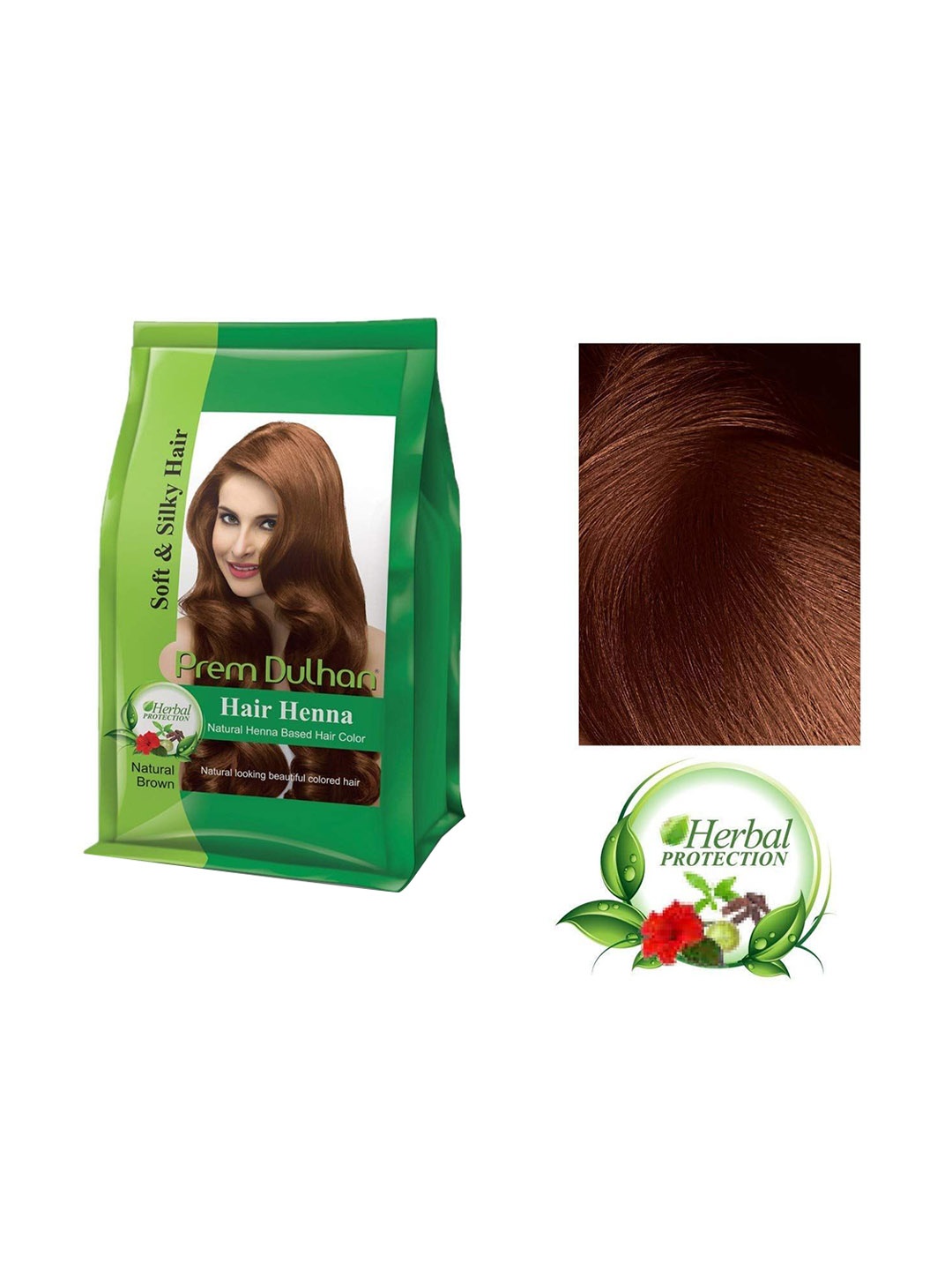 Prem Dulhan Set Of 2 Hair Henna Natural Henna Based Hair Color 125g Each - Natural Brown
Prem Dulhan Set Of 2 Hair Henna Natural Henna Based Hair Color 125g Each - Natural Brown