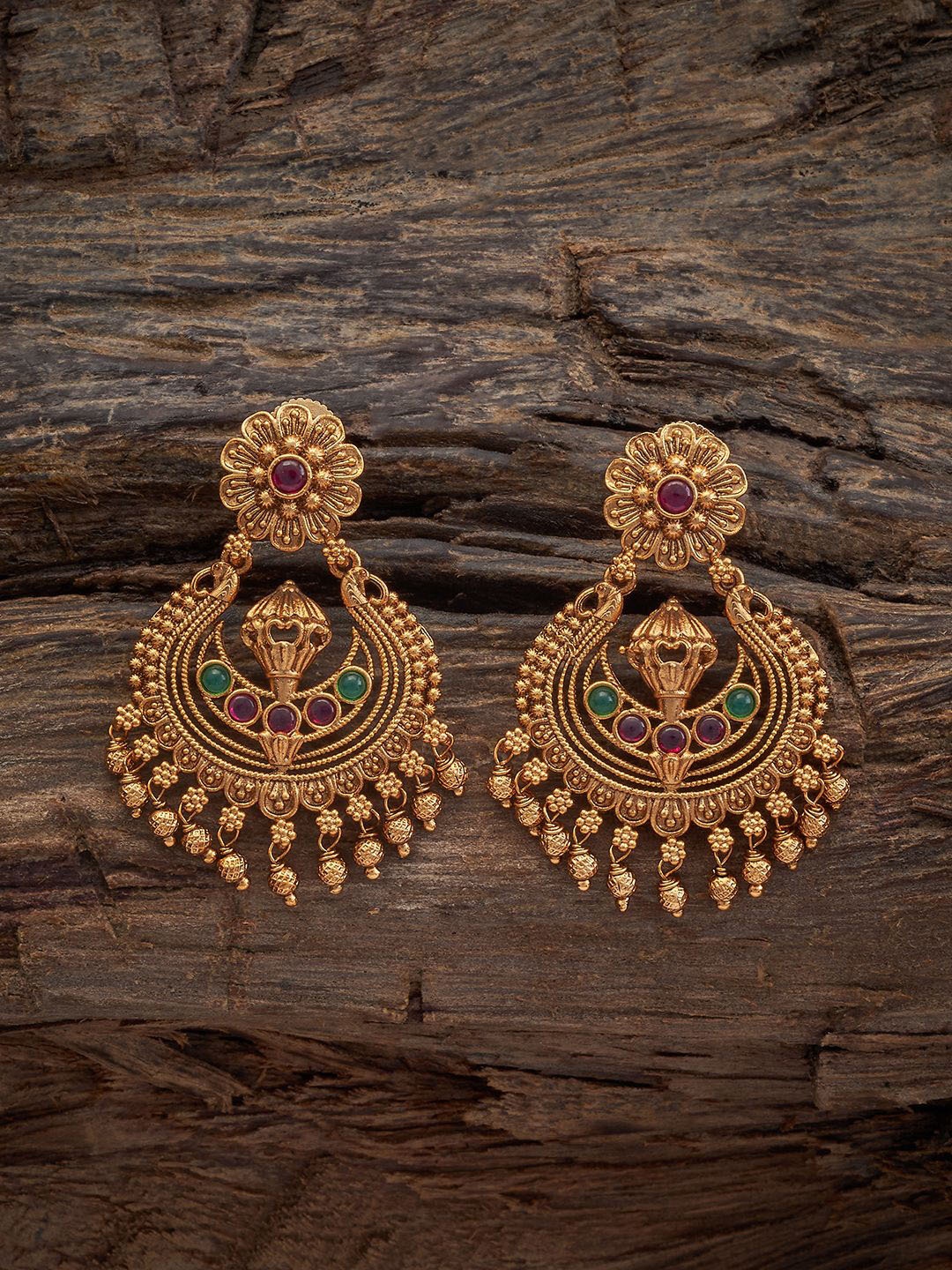Kushal's Fashion Jewellery Gold Plated Artificial Stone Crescent Shaped Chandbali Earrings, Red
Kushal's Fashion Jewellery Gold Plated Artificial Stone Crescent Shaped Chandbali Earrings, Red