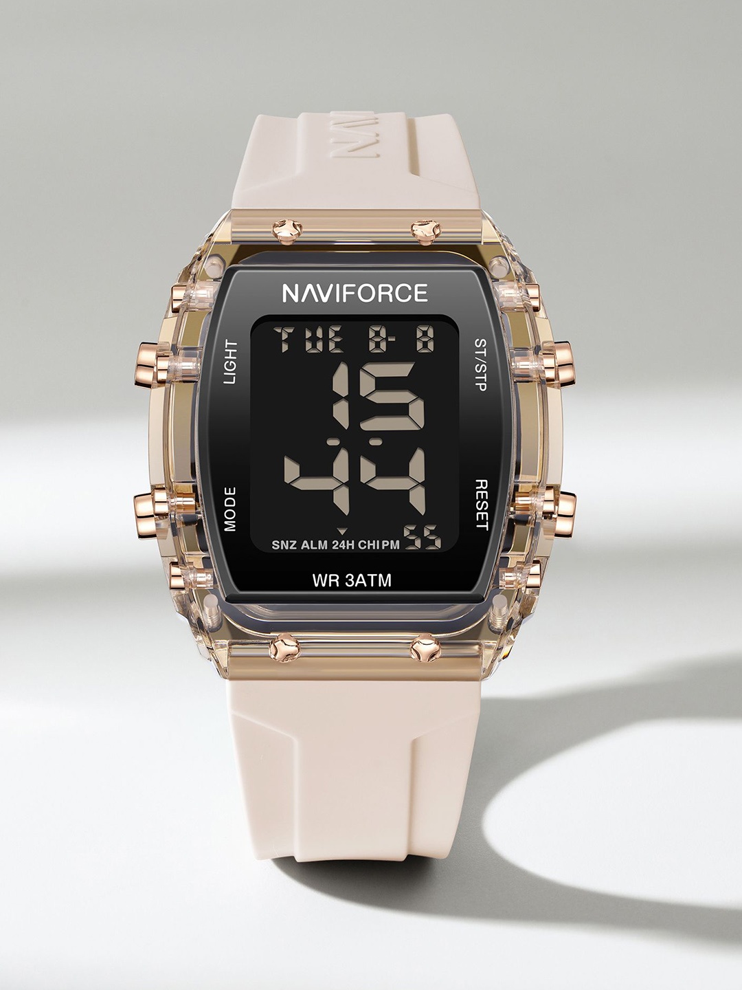 Naviforce Women Brass Embellished Dial & Straps Analogue and Digital Watch NF7102 RGBG, Beige
Naviforce Women Brass Embellished Dial & Straps Analogue and Digital Watch NF7102 RGBG, Beige