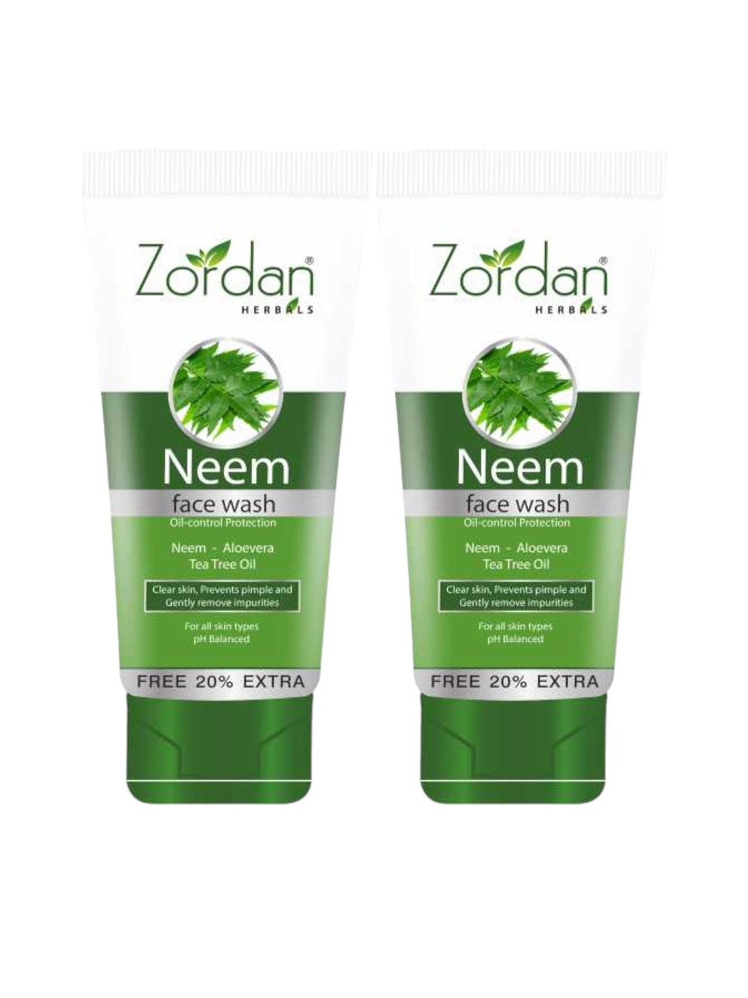 ZORDAN Set Of 2 Herbals Neem Face Wash For Oil Control Protection- 60 ml Each, Green
ZORDAN Set Of 2 Herbals Neem Face Wash For Oil Control Protection- 60 ml Each, Green
