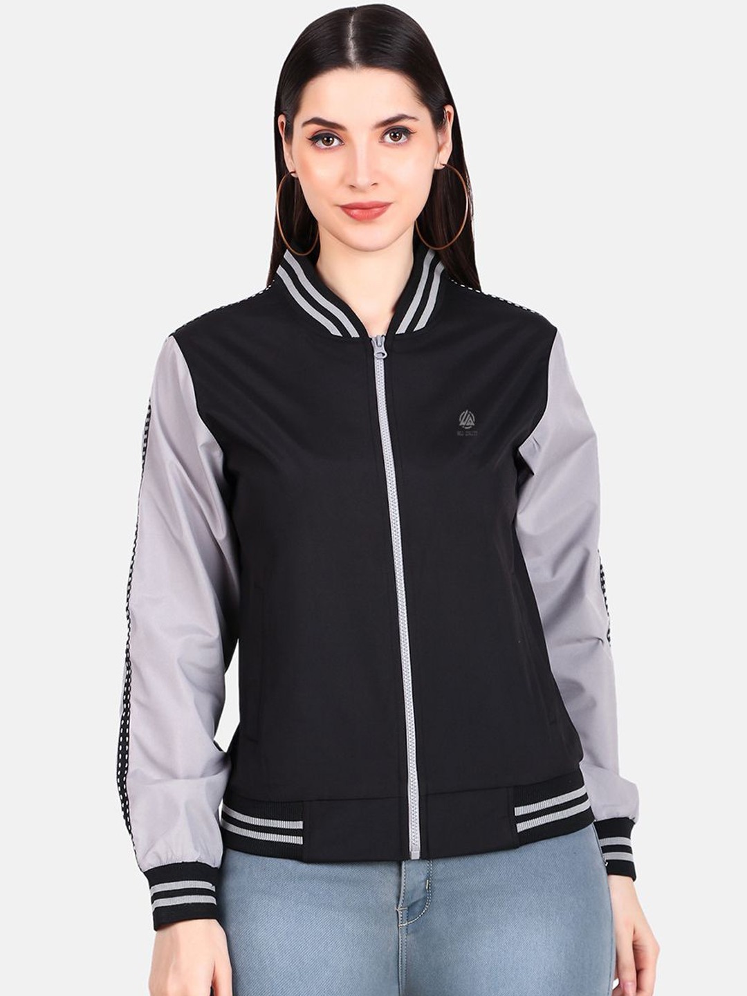 WELL QUALITY Women Colourblocked Windcheater Training or Gym Sporty Jacket with Embroidered, Black
WELL QUALITY Women Colourblocked Windcheater Training or Gym Sporty Jacket with Embroidered, Black