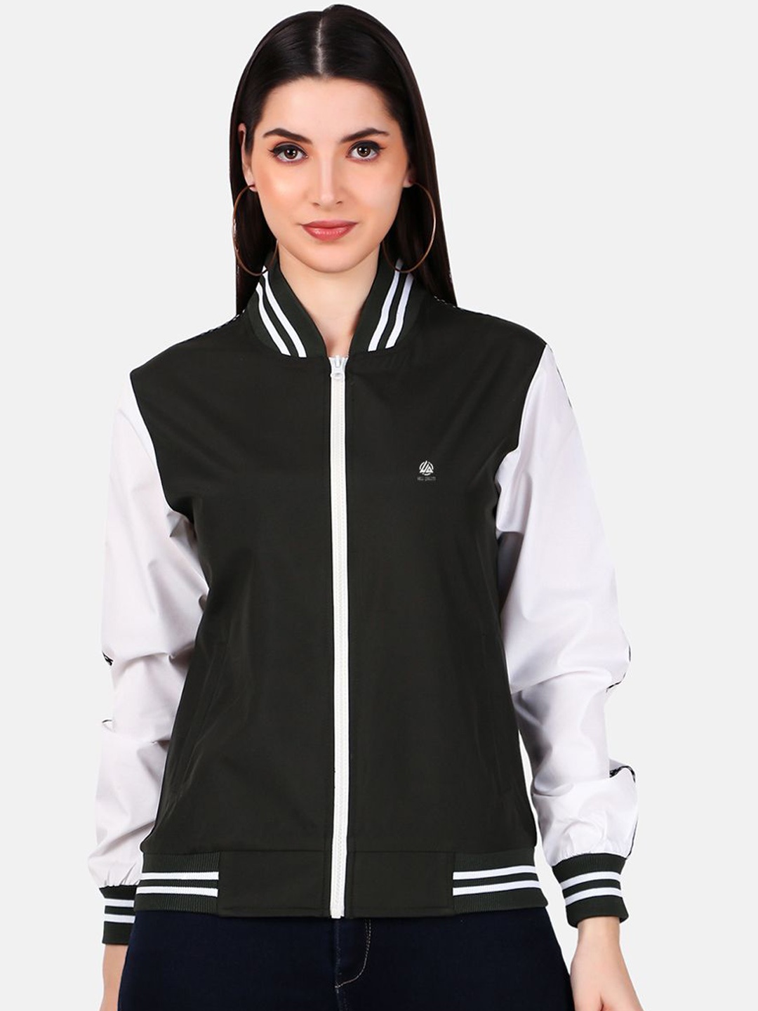 WELL QUALITY Women Colourblocked Windcheater Training or Gym Sporty Jacket with Embroidered, Olive
WELL QUALITY Women Colourblocked Windcheater Training or Gym Sporty Jacket with Embroidered, Olive