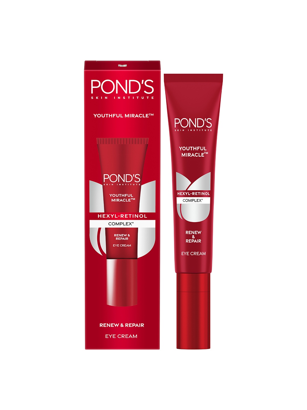 Ponds Youthful Miracle Renew & Repair Eye Cream With Hexyl Retinol Complex - 15ml, Red
Ponds Youthful Miracle Renew & Repair Eye Cream With Hexyl Retinol Complex - 15ml, Red
