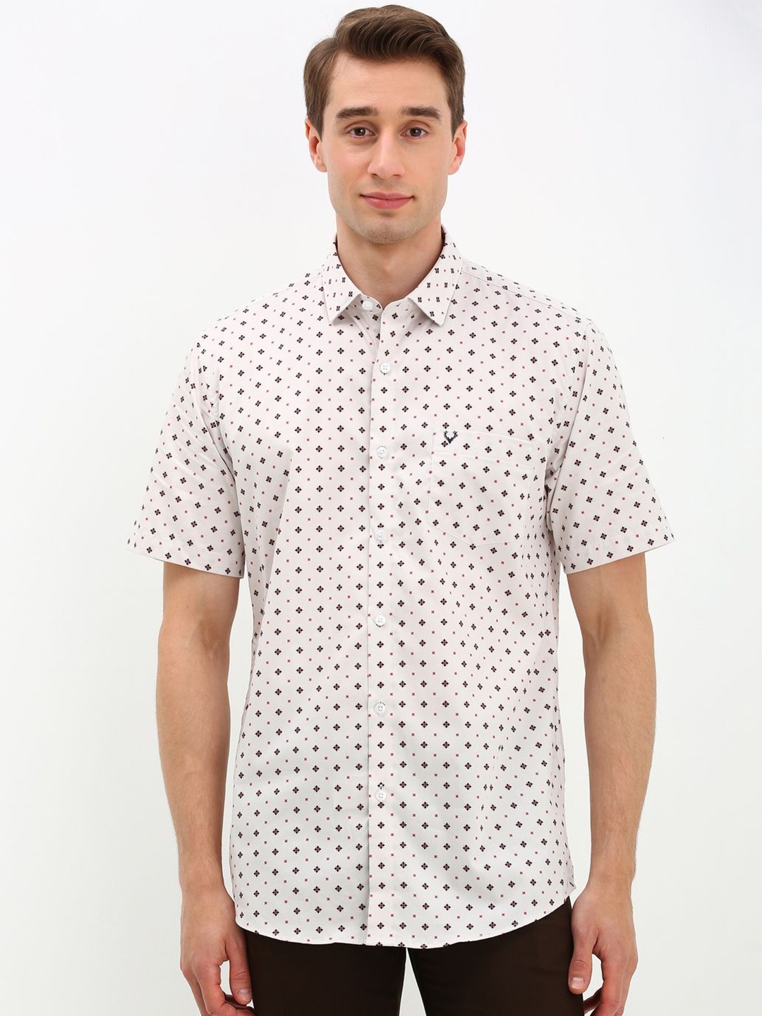 Allen Solly Men Spread Collar Micro Ditsy Printed Cotton Slim Fit Casual Shirt, White
Allen Solly Men Spread Collar Micro Ditsy Printed Cotton Slim Fit Casual Shirt, White