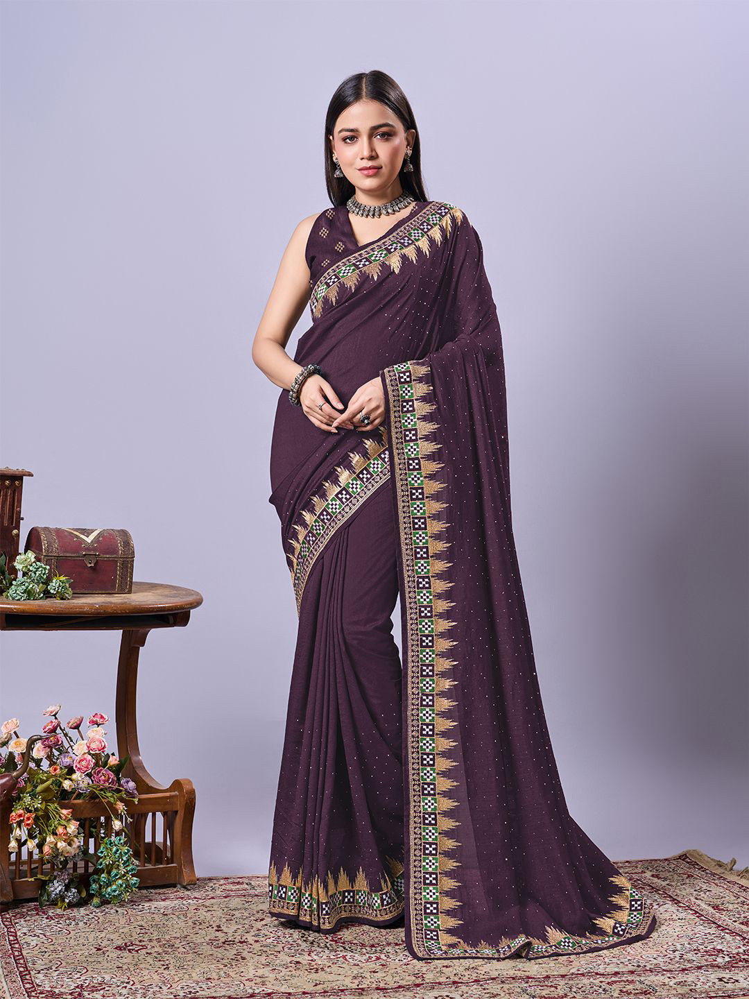 Kasak Embellished Embroidered Sambalpuri Saree, Purple
Kasak Embellished Embroidered Sambalpuri Saree, Purple