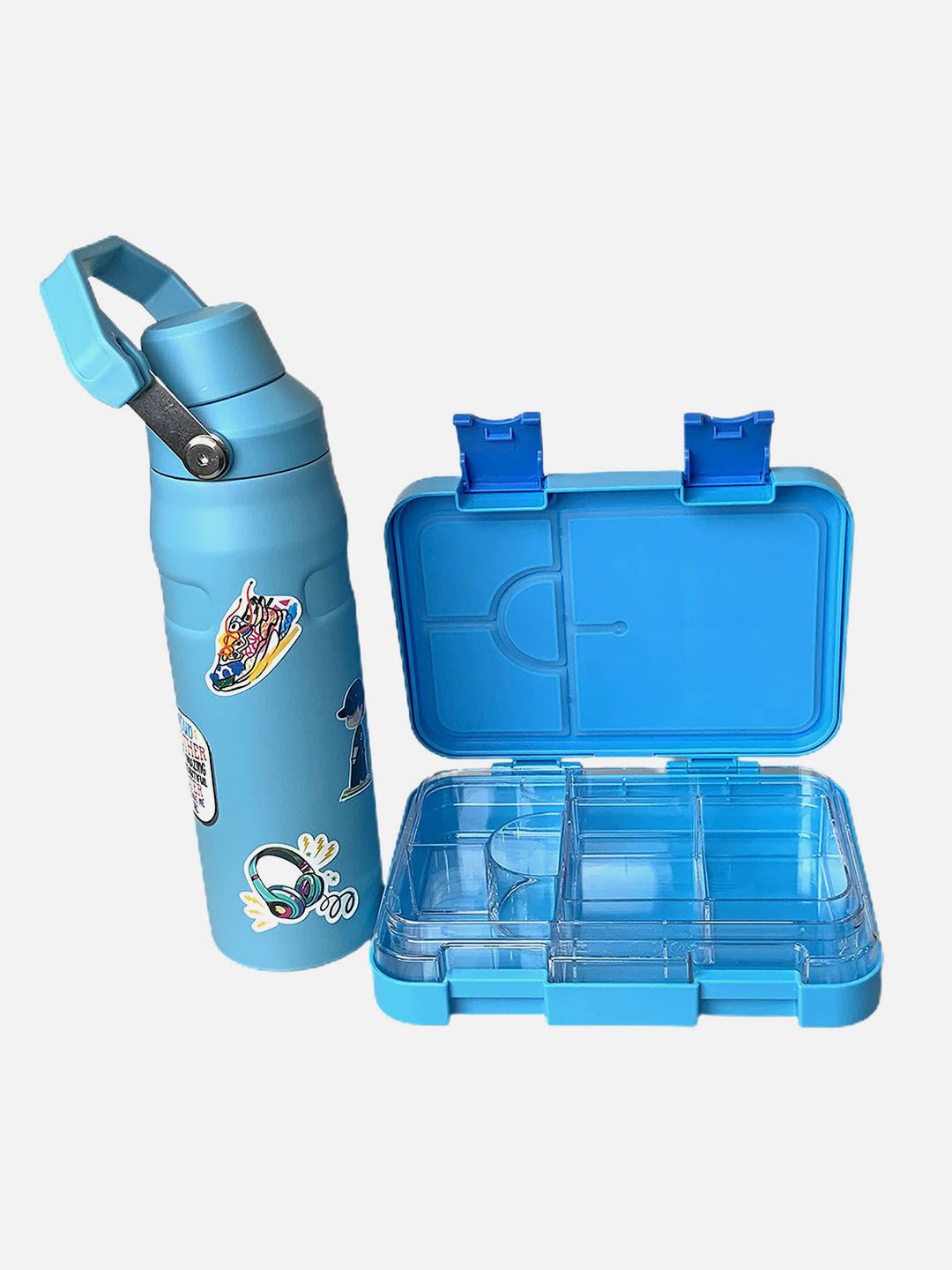 Little Surprise Box LLP Blue 2 Pieces Stainless Steel Lunch Tiffin Box With Water Bottle
Little Surprise Box LLP Blue 2 Pieces Stainless Steel Lunch Tiffin Box With Water Bottle