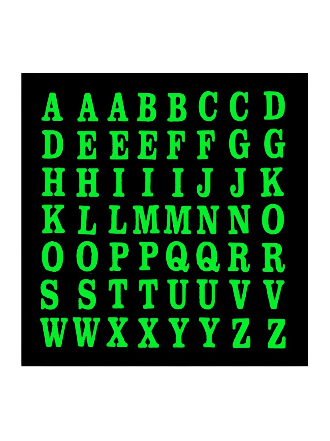 Comet Busters Green & Black Printed Self-Adhesive Alphabet Wall Sticker, Fluorescent green
Comet Busters Green & Black Printed Self-Adhesive Alphabet Wall Sticker, Fluorescent green