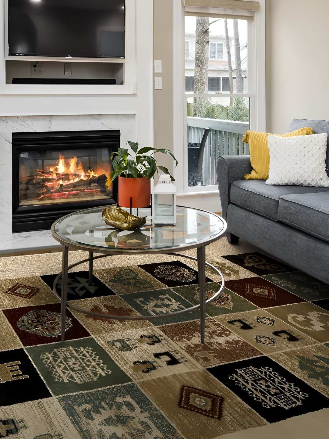 Sapana Carpet-Mats Beige & Black Ethnic Motifs Rectangular No Shredding Carpet
Sapana Carpet-Mats Beige & Black Ethnic Motifs Rectangular No Shredding Carpet