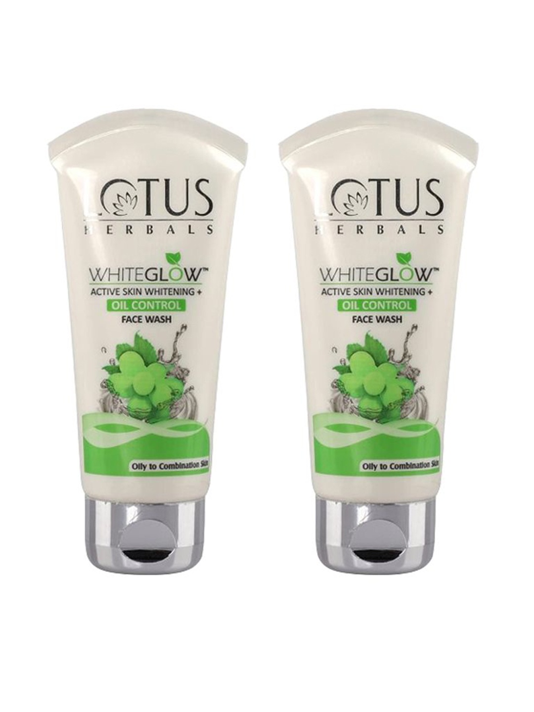 Lotus Herbals Set Of 2 Whiteglow Active Skin Whitening & Oil Control Face Wash - 100g Each, White
Lotus Herbals Set Of 2 Whiteglow Active Skin Whitening & Oil Control Face Wash - 100g Each, White