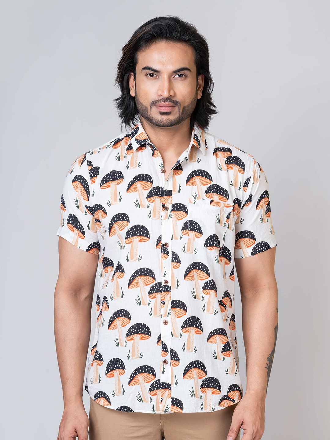 Kartikeya Jaipur Men Standard Spread Collar Conversational Printed Slim Fit Casual Shirt, White
Kartikeya Jaipur Men Standard Spread Collar Conversational Printed Slim Fit Casual Shirt, White