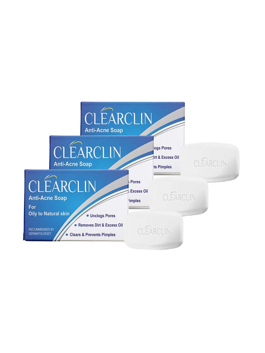 WestCoast Set Of 3 Clearclin Anti Acne Soap - 75g Each, White
WestCoast Set Of 3 Clearclin Anti Acne Soap - 75g Each, White
