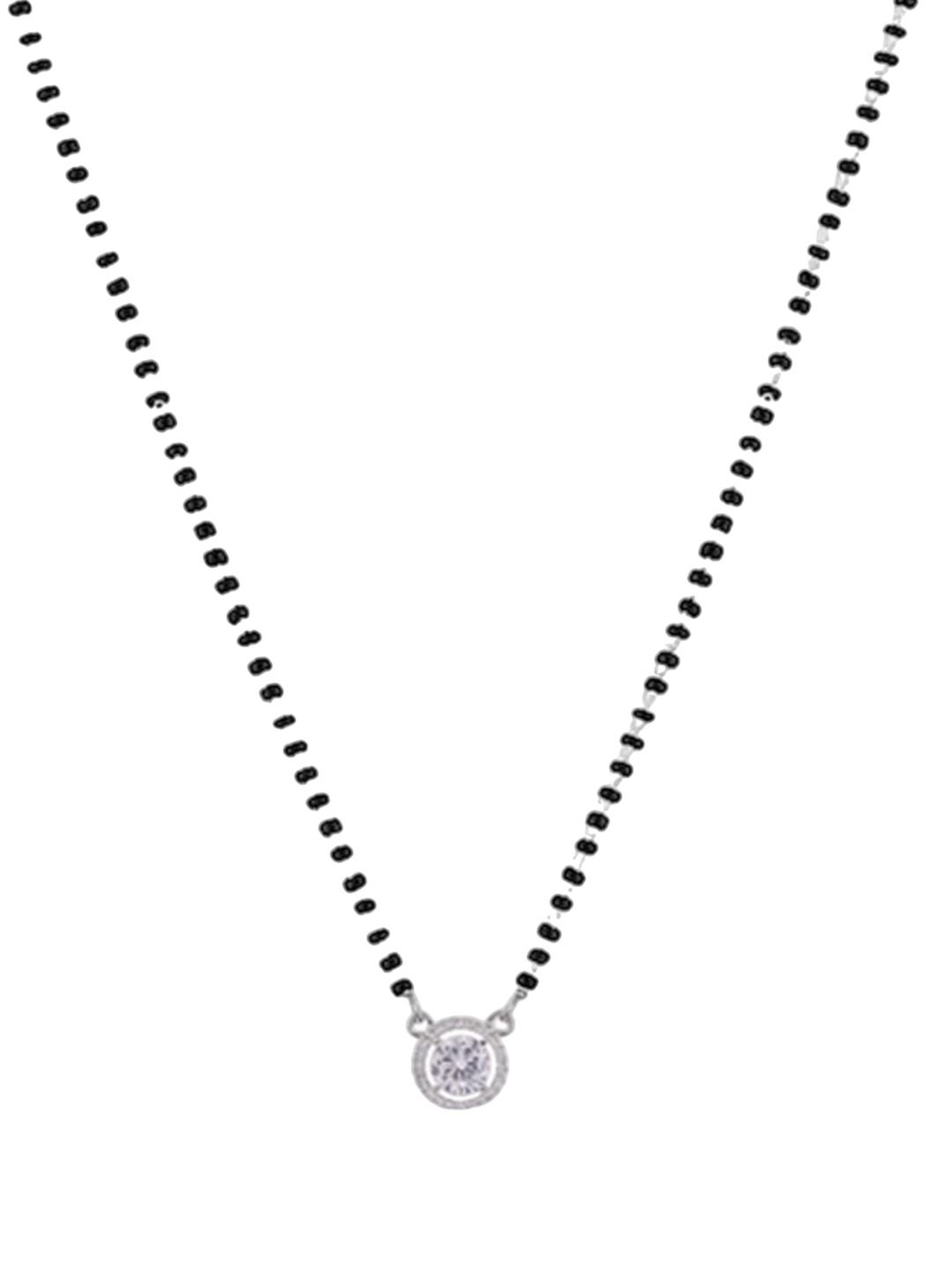 De Flossy Silver Women 925 Sterling Silver Artificial Beads Mangalsutra, Black
De Flossy Silver Women 925 Sterling Silver Artificial Beads Mangalsutra, Black