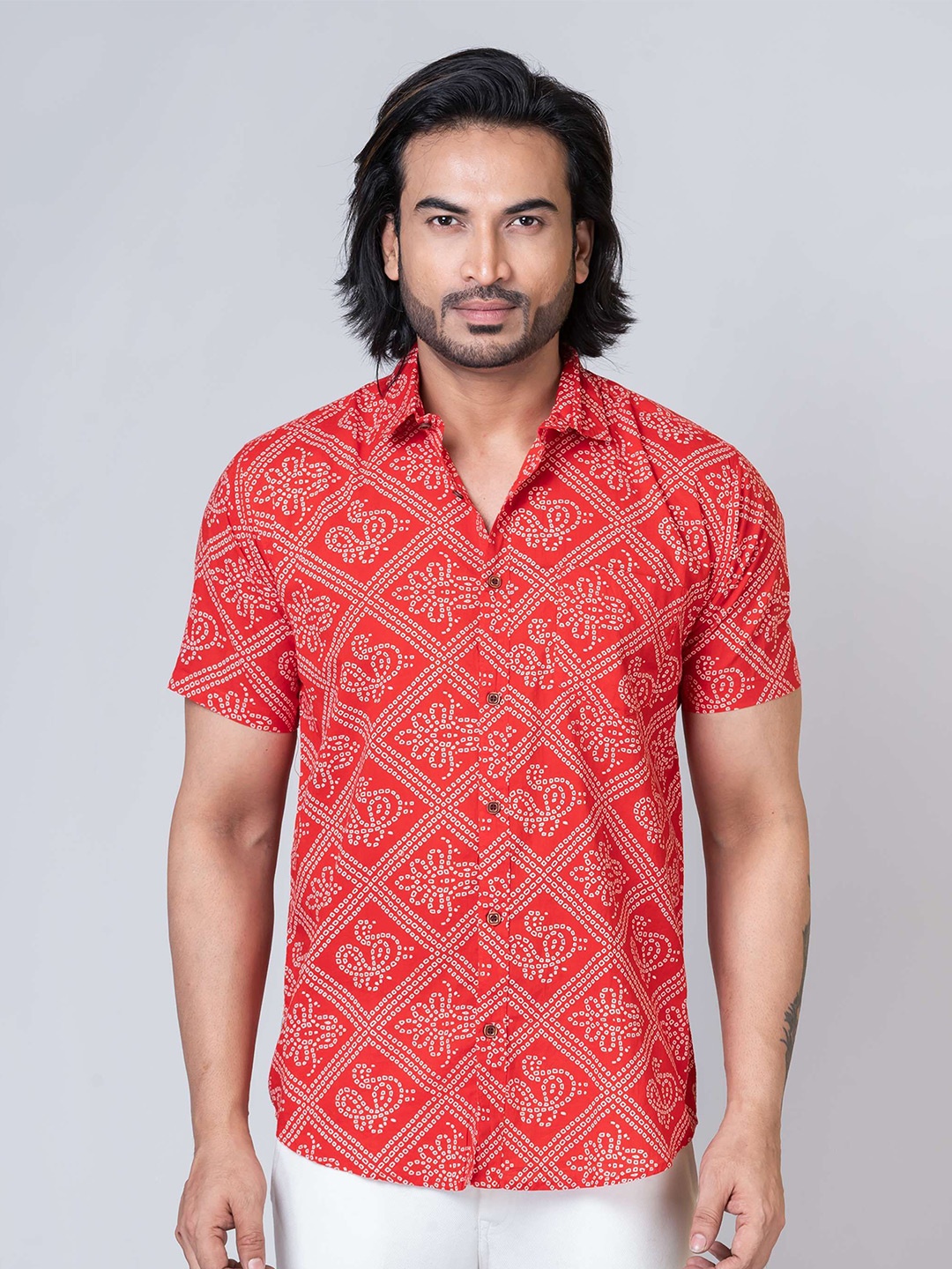 Kartikeya Jaipur Men Standard Spread Collar Ethnic Printed Cotton Slim Fit Casual Shirt, Red
Kartikeya Jaipur Men Standard Spread Collar Ethnic Printed Cotton Slim Fit Casual Shirt, Red