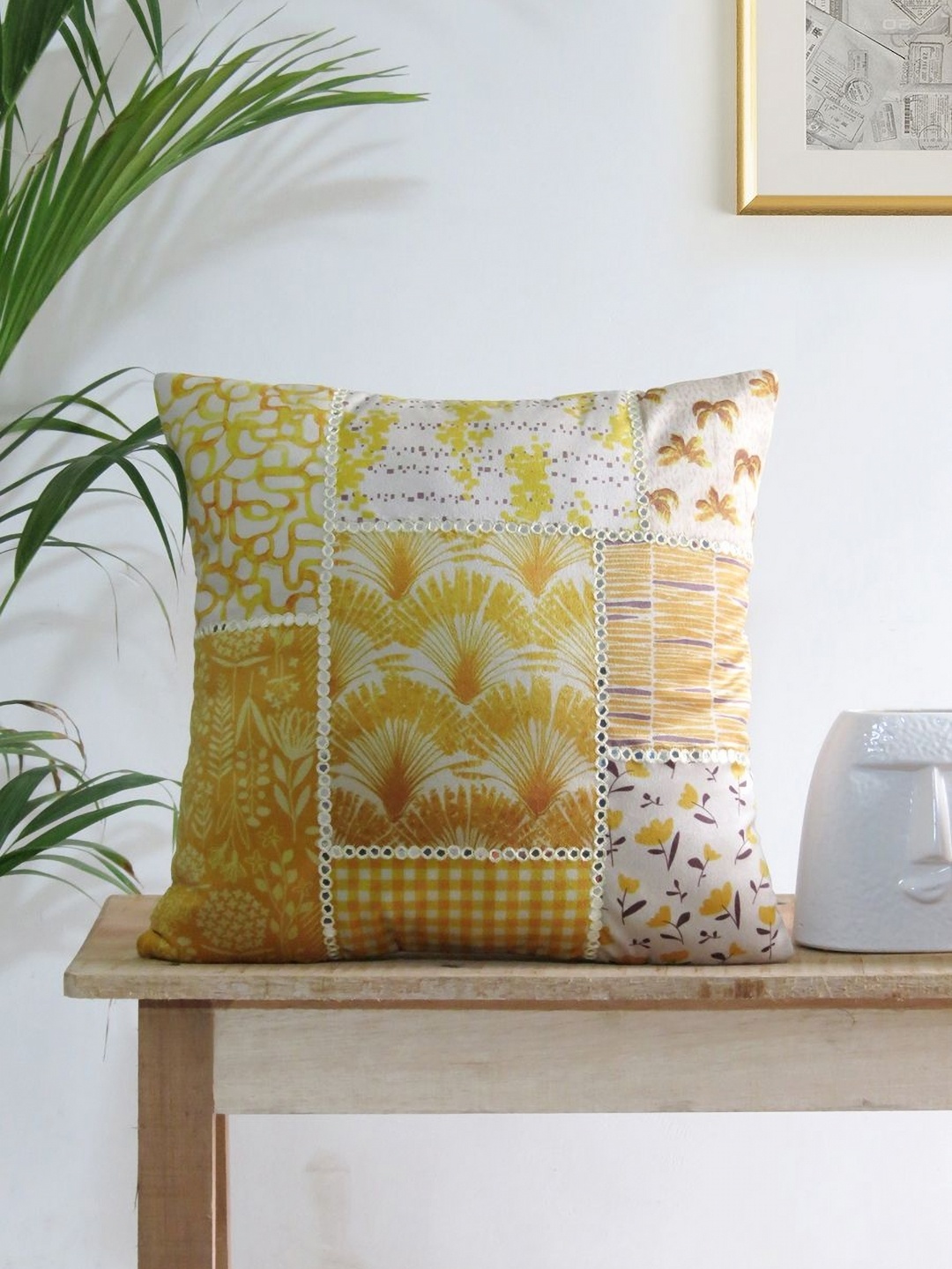 Mid July Home Yellow & Off White Floral Printed Mirror Work Velvet Square Cushion Cover
Mid July Home Yellow & Off White Floral Printed Mirror Work Velvet Square Cushion Cover